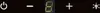 A close-up view of a digital display with icons for power, minus, plus, and brightness. Produktbild-Vorschau