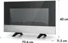 A product shot of an electric fireplace with dimensions indicated. Náhľad obrázku produktu