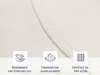 Close-up of a textured fabric with three icons and text describing product features. Produktbild-Vorschau