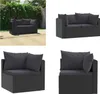 vidaXL 2 tlg. Garten Sofagarnitur mit Auflagen Poly Rattan Produktbild-Vorschau 1
