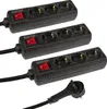 Meister Steckdosenleiste 3-fach 3 Stück 2 m Kabel schwarz Produktbild-Vorschau 1
