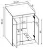 Roomart ATLANTIC-V Waschmaschinenschrank 70 cm breit, Weiß Produktbild-Vorschau 7