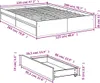 vidaXL Rám postele se zásuvkami bílý 120x200 cm materiál na Náhled obrázku produktu 6