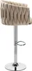 Cofton Barhocker chrom beige Samt drehbar 360° Produktbild-Vorschau 7