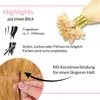 Marketing image showing highlights of hair extensions, including their duration, styling options, and attachment method. Anteprima dell’immagine prodotto