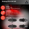 Marketing image for Fischer RS10 GW SLR ski bindings, showing features and specifications. Anteprima dell’immagine prodotto