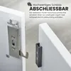 Close-up of a lock mechanism on a white cabinet door. Produktbild-Vorschau