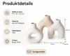 Keramik Vasen Set 3-teilig – Handgearbeitete Steingut Vasen Produktbild-Vorschau 11