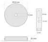 Baldachin Standard | Ø 100 mm | Höhe 25 mm | Schwarz Produktbild-Vorschau 2