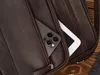 Borsa da uomo in pelle a tracolla marrone Borsa a tracolla Anteprima dell’immagine prodotto 4