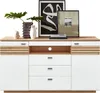 Esszimmer Set, weiß mit Eiche, FALLON-55, modern, 3-teilig Produktbild-Vorschau 6