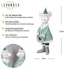 4er Set Mäuse Figuren Weihnachten Deko Kunstharz Grün Weiß Produktbild-Vorschau 2