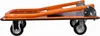 A folded orange and silver platform trolley on a white background. Podgląd zdjęcia produktu
