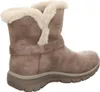A side view of a brown winter boot with faux fur lining. Voir les images du produit