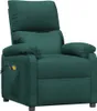 A dark green fabric massage chair is shown against a white background. Náhľad obrázku produktu