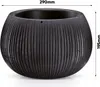 Květináč BETON BOWL s vkladem 29 cm - barva: černá Anteprima dell’immagine prodotto 5