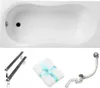 A collage showing a bathtub and its accessories. Podgląd zdjęcia produktu