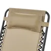 A close-up view of the headrest and upper portion of a beige reclining chair. Produktbild-Vorschau