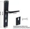 Buntbart Langschild Türklinke Schwarz Türgriff Produktbild-Vorschau 3