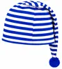 Kinder Schlafmütze mit Bommel - Baumwolle | Blau Weiß Produktbild-Vorschau 1