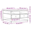 Couchtisch Räuchereiche 80x80x45 cm Holzwerkstoff Produktbild-Vorschau 10