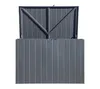 A dark grey metal garden storage box with its lid open, shown against a white background. Podgląd zdjęcia produktu