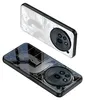 Two phone cases with a transparent back showing internal components. Produktbild-Vorschau