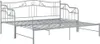 vidaXL Ausziehsofa Bettgestell Grau Metall 90x200 cm Produktbild-Vorschau 6