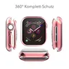 Multiple views of a rose gold Apple Watch protective case. Produktbild-Vorschau