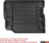 Tapis de Coffre pour Jeep Wrangler 2018-2025 TPE Noir Voir les images du produit 3