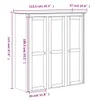 vidaXL Armoire vitrine avec portes vitrées BODO Gris Pin Voir les images du produit 9