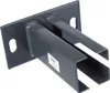 A close-up, isolated shot of a metal fence post holder. Produktbild-Vorschau
