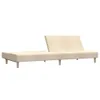 vidaXL Schlafsofa 2-Sitzer Creme Stoff Produktbild-Vorschau 4