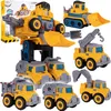 Malplay montážny robot 5 stavebných vozidiel stavebné Náhľad obrázku produktu 1