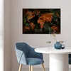 MuchoWow® Poster Weltkarte - Gold - Pflanzen 90x60 cm - Produktbild-Vorschau 5