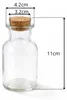 Dekoflaschen Set 4 Stück Glas mit Korken Produktbild-Vorschau