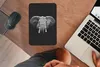 MuchoWow® Mauspad Mousepad Elefant auf schwarzem Produktbild-Vorschau 3