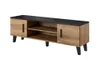 Meuble TV 160 cm OLINA – chêne wotan / noir Voir les images du produit 2