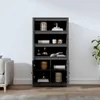 vidaXL Highboard Grau 80x35x154 cm Massivholz Kiefer Produktbild-Vorschau 1