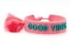 LS-LebenStil Canvas Statement Armband Small Good Vibes Pink Produktbild-Vorschau 3
