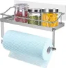 Gewürzregal Edelstahl Küchenrollenhalter Ohne Bohren Wand Produktbild-Vorschau 1