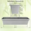MePla - Set - Balkonkasten Balcony 60 cm + Untersetzer - Produktbild-Vorschau 3