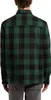 The back of a man wearing a green and black checkered shirt. Podgląd zdjęcia produktu