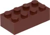 A single brown LEGO brick is shown against a white background. Produktbild-Vorschau