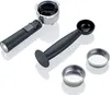 Espresso machine accessories laid out on a white background. Produktbild-Vorschau