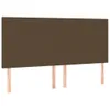 LED Kopfteil Dunkelbraun 180x5x118/128 cm Stoff Produktbild-Vorschau 4