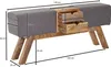 FineBuy Turnbock Sitzbank Grau mit Schubladen 120x56x30 cm Produktbild-Vorschau 3