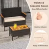 COSTWAY Polyrattan Gartenmöbel Set, Outdoor Lounge Möbel, Produktbild-Vorschau 5