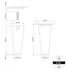 Möbelbeine aus lackierter Eiche, gerade Form, 10 cm, Produktbild-Vorschau 2