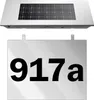 DEUBA® Edelstahl Hausnummer Beleuchtet Solar 4 LEDs Produktbild-Vorschau 1